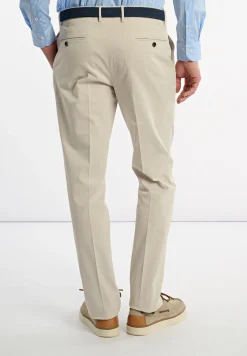 Fashion River Woods Fancy katoenen stretch chinobroek sand -