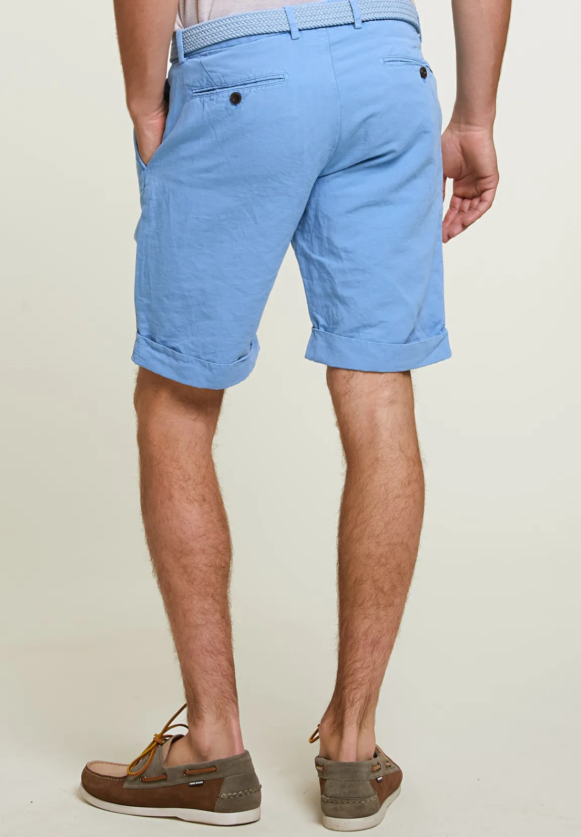 Best River Woods Fancy katoen-linnen chinoshort stone -
