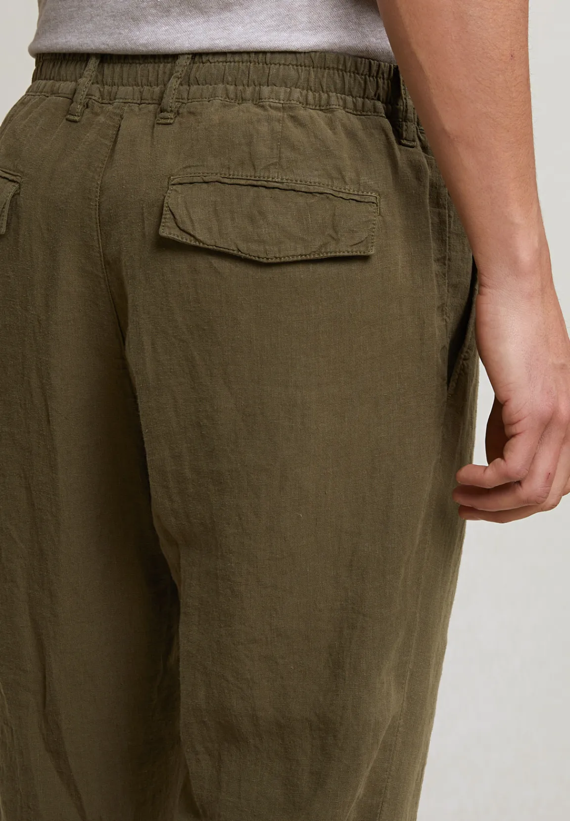 Hot River Woods Fancy linnen broek elastische taille rosemary -