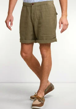 Best River Woods Fancy linnen short kaki -