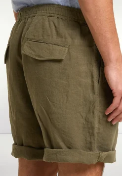 Best River Woods Fancy linnen short kaki -