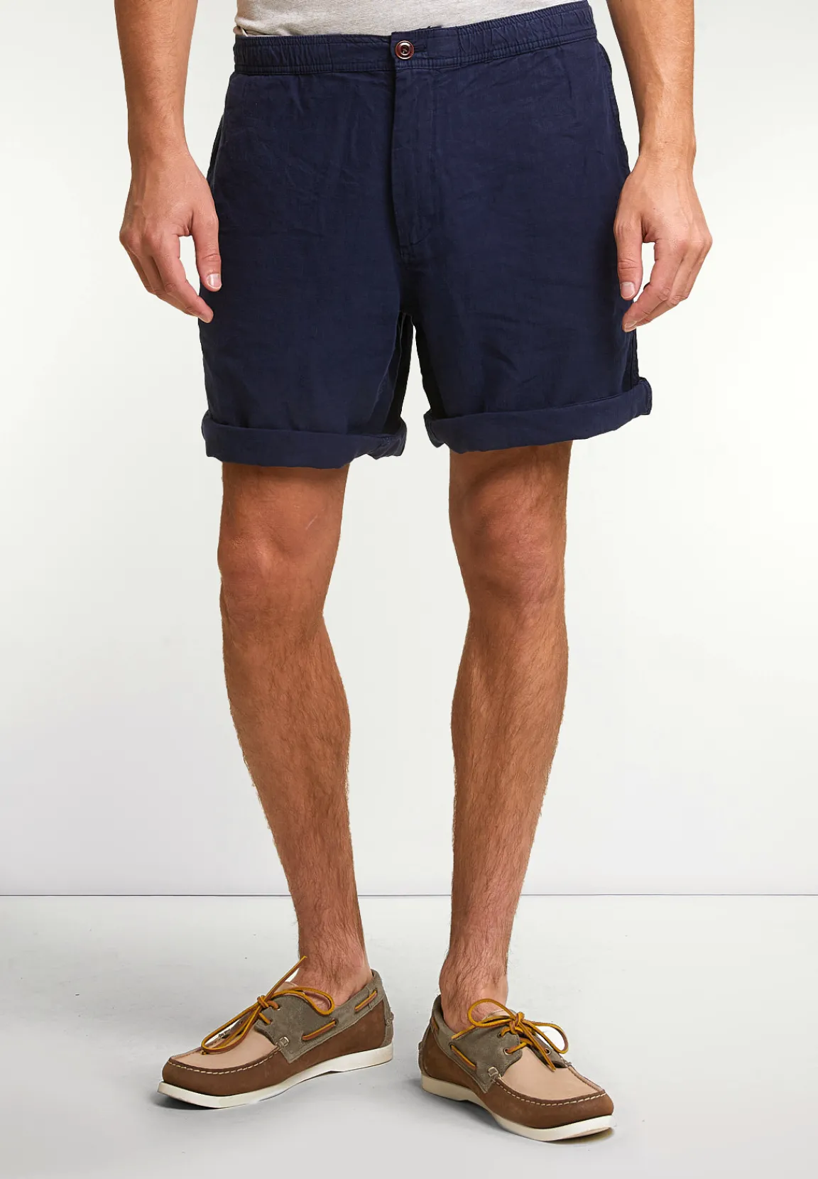 Best River Woods Fancy linnen short oxford blue -