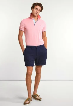 Best River Woods Fancy linnen short oxford blue -