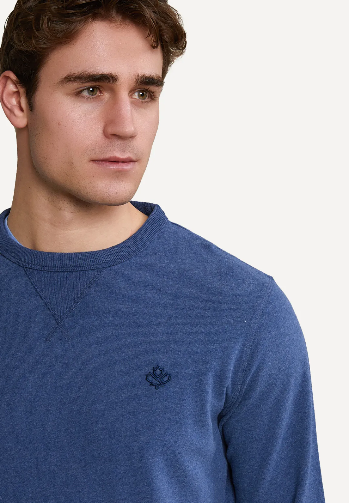 Online River Woods Fancy trui ronde hals denim mix -