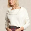 Outlet River Woods Fancy wol-alpaca trui lange mouwen écru -