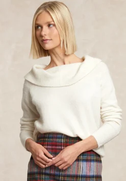 Outlet River Woods Fancy wol-alpaca trui lange mouwen écru -