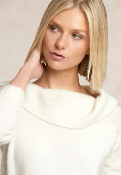Outlet River Woods Fancy wol-alpaca trui lange mouwen écru -