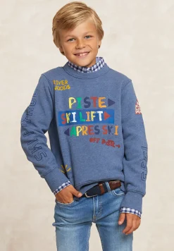 Online River Woods Fantasie fleecetrui ronde hals night sky mix -