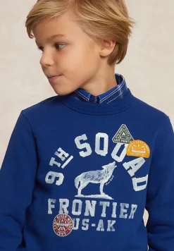 Sale River Woods Fantasie fleecetrui ronde hals blue beard -
