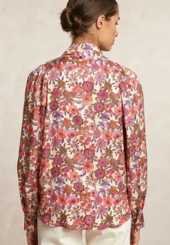 Clearance River Woods Fantasie V-hals blouse lange mouwen multi -