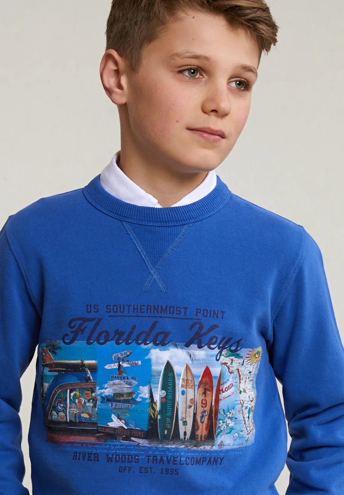 Sale River Woods Fantasietrui ronde hals blueberry -