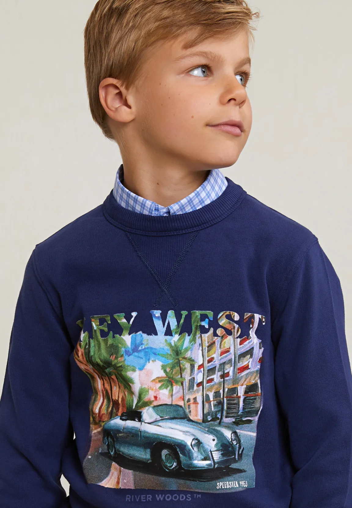 Best River Woods Fantasietrui ronde hals deep ocean -