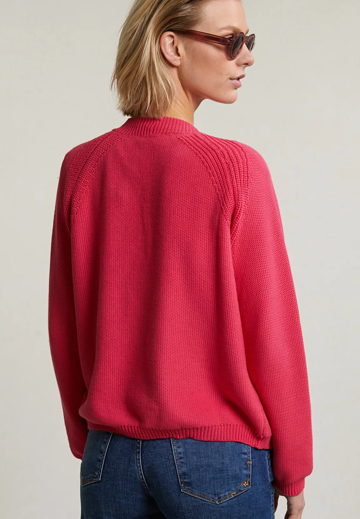 Clearance River Woods Fuchsia basic cardigan lange mouwen -