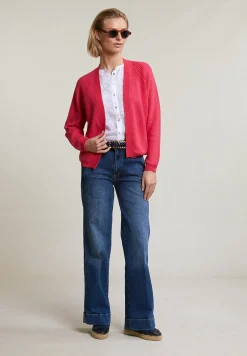 Clearance River Woods Fuchsia basic cardigan lange mouwen -