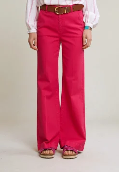 Online River Woods Fuchsia klassieke stretch broek -