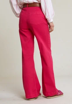 Online River Woods Fuchsia klassieke stretch broek -