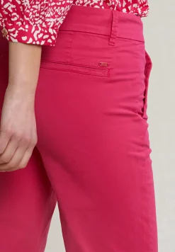 Hot River Woods Fuchsia rechte stretch broek -