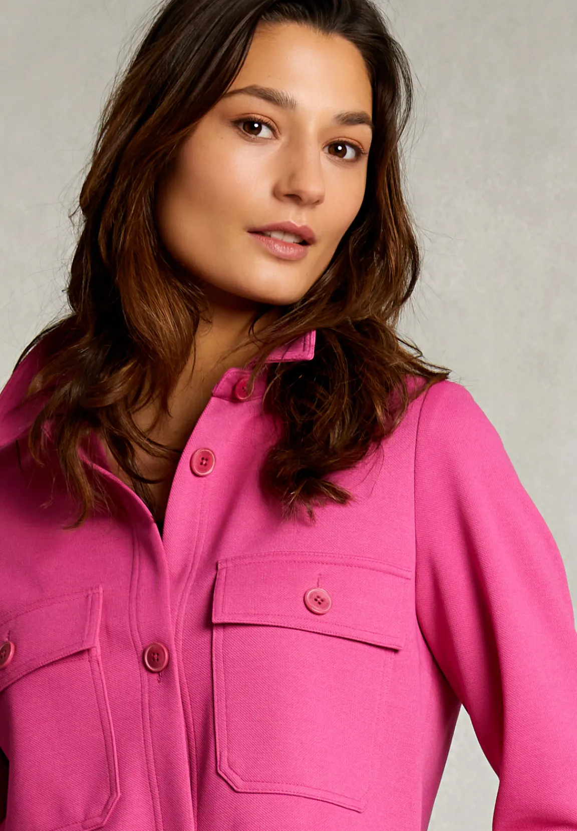 Discount River Woods Fushia oversized milano overhemd 2 zakken -