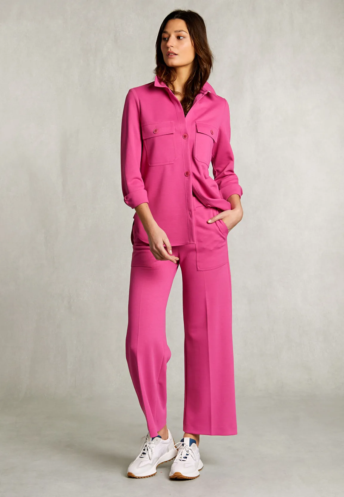 Discount River Woods Fushia oversized milano overhemd 2 zakken -