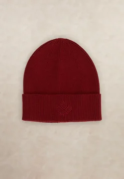 Online River Woods Gebreide muts met logo red maple -