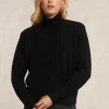 Best River Woods Geknoopte alpaca V-hals cardigan zwart -