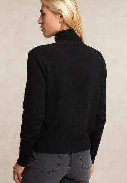 Best River Woods Geknoopte alpaca V-hals cardigan zwart -