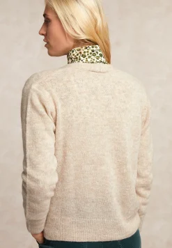 Outlet River Woods Geknoopte alpaca V-hals cardigan beige -