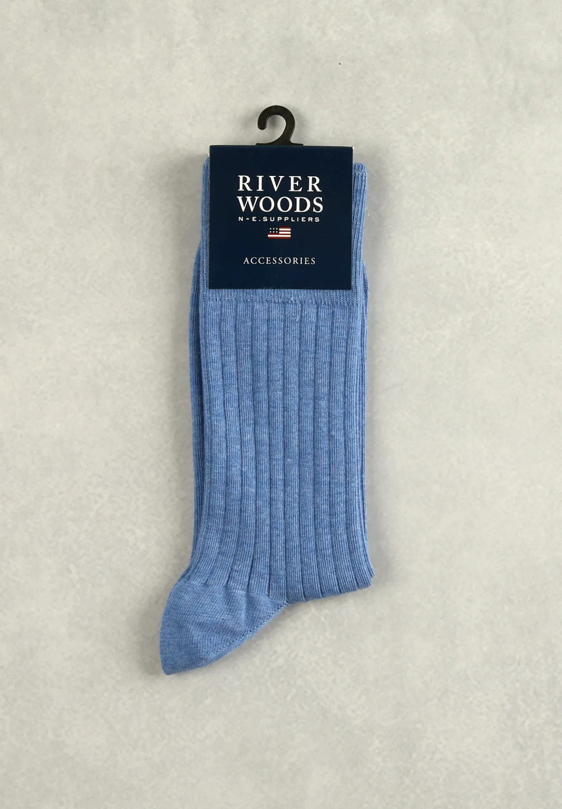 Best River Woods Geribbelde katoenen sokken jeans mix -