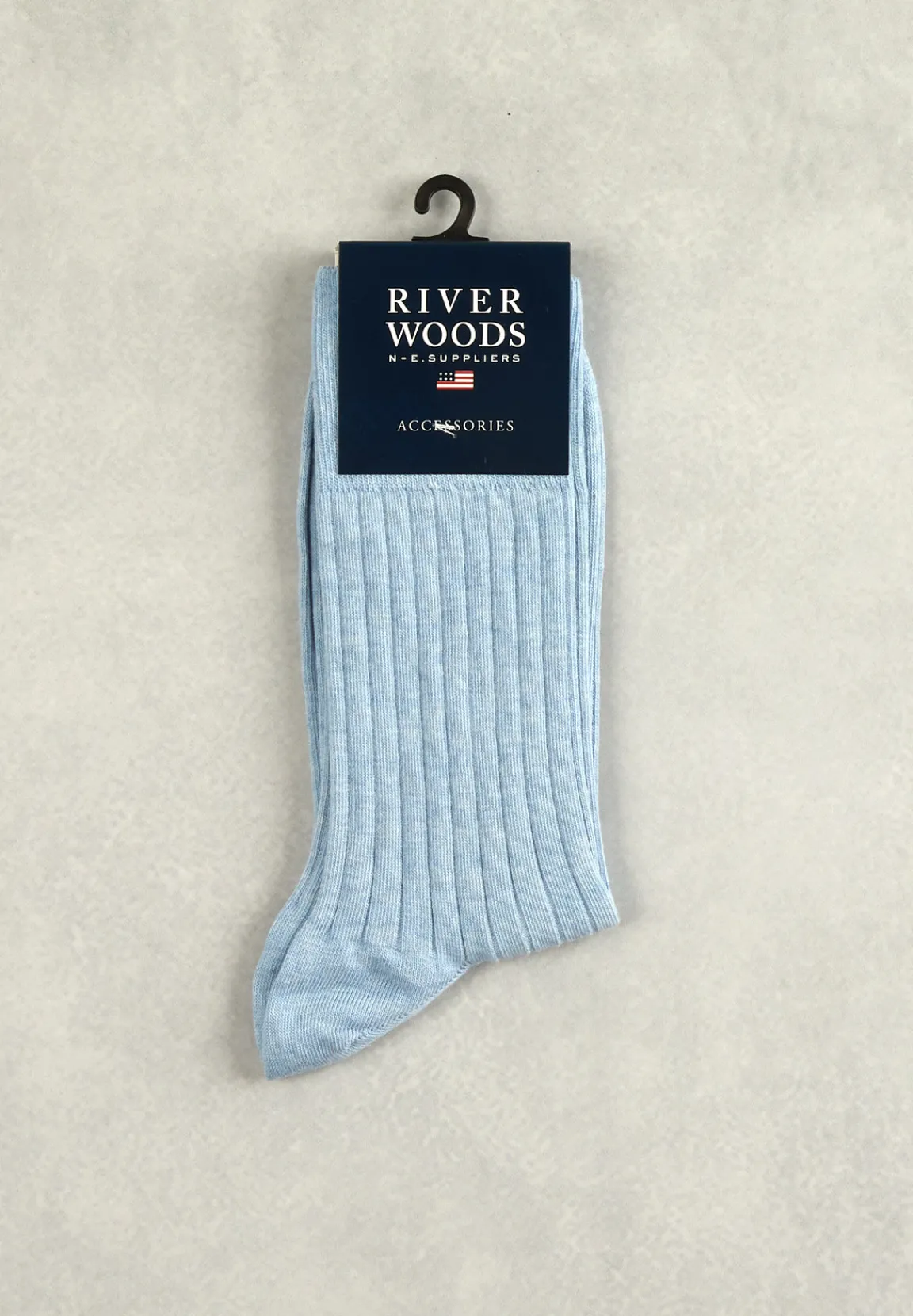 New River Woods Geribbelde katoenen sokken sky mix -