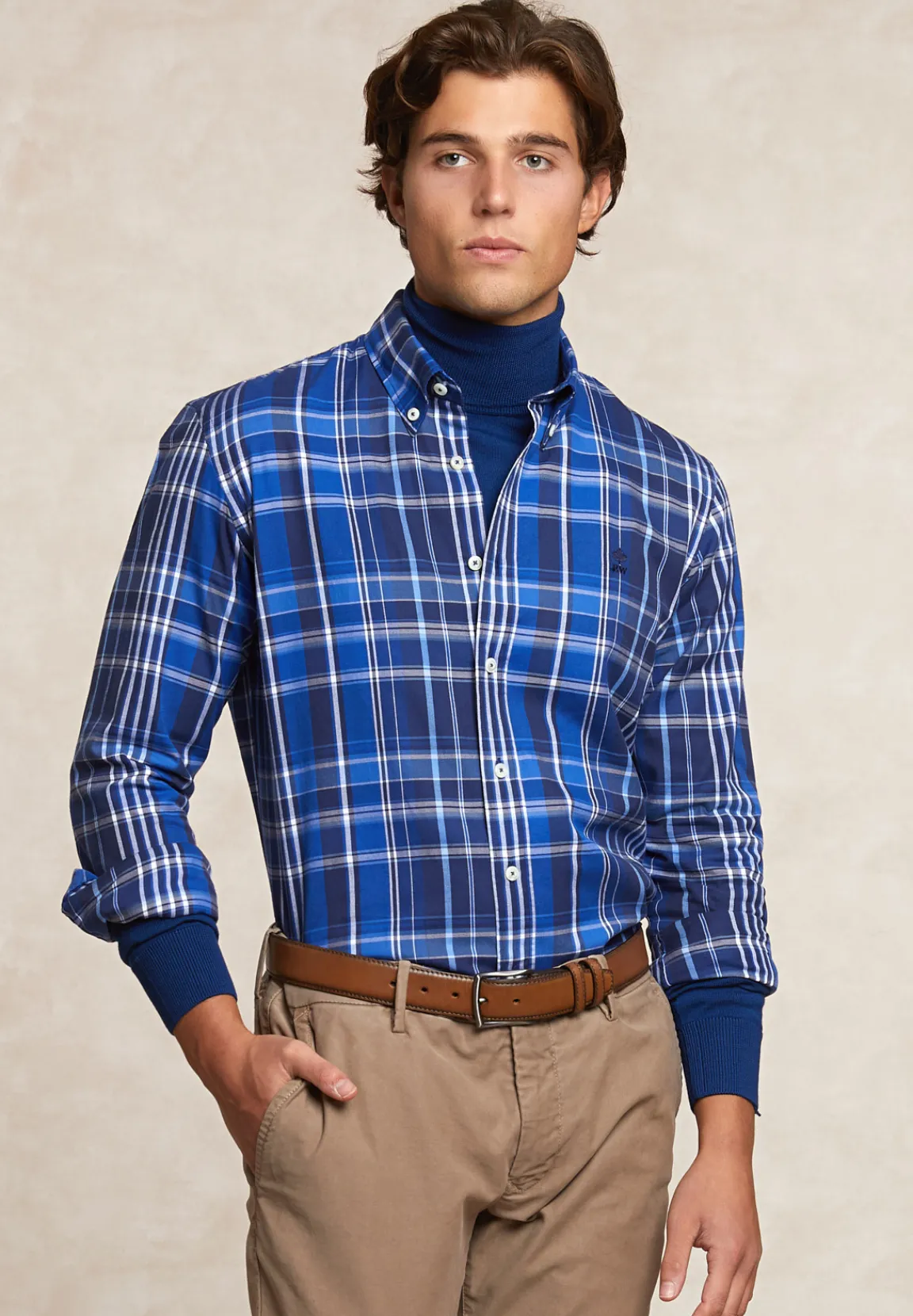 Fashion River Woods Geruit flanellen hemd blauw/grijs -