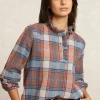 Outlet River Woods Geruite blouse pofmouwen multi -