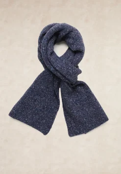 Hot River Woods Gestipte katoen-wol sjaal blauw -