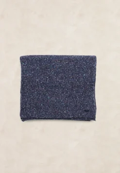 Hot River Woods Gestipte katoen-wol sjaal blauw -
