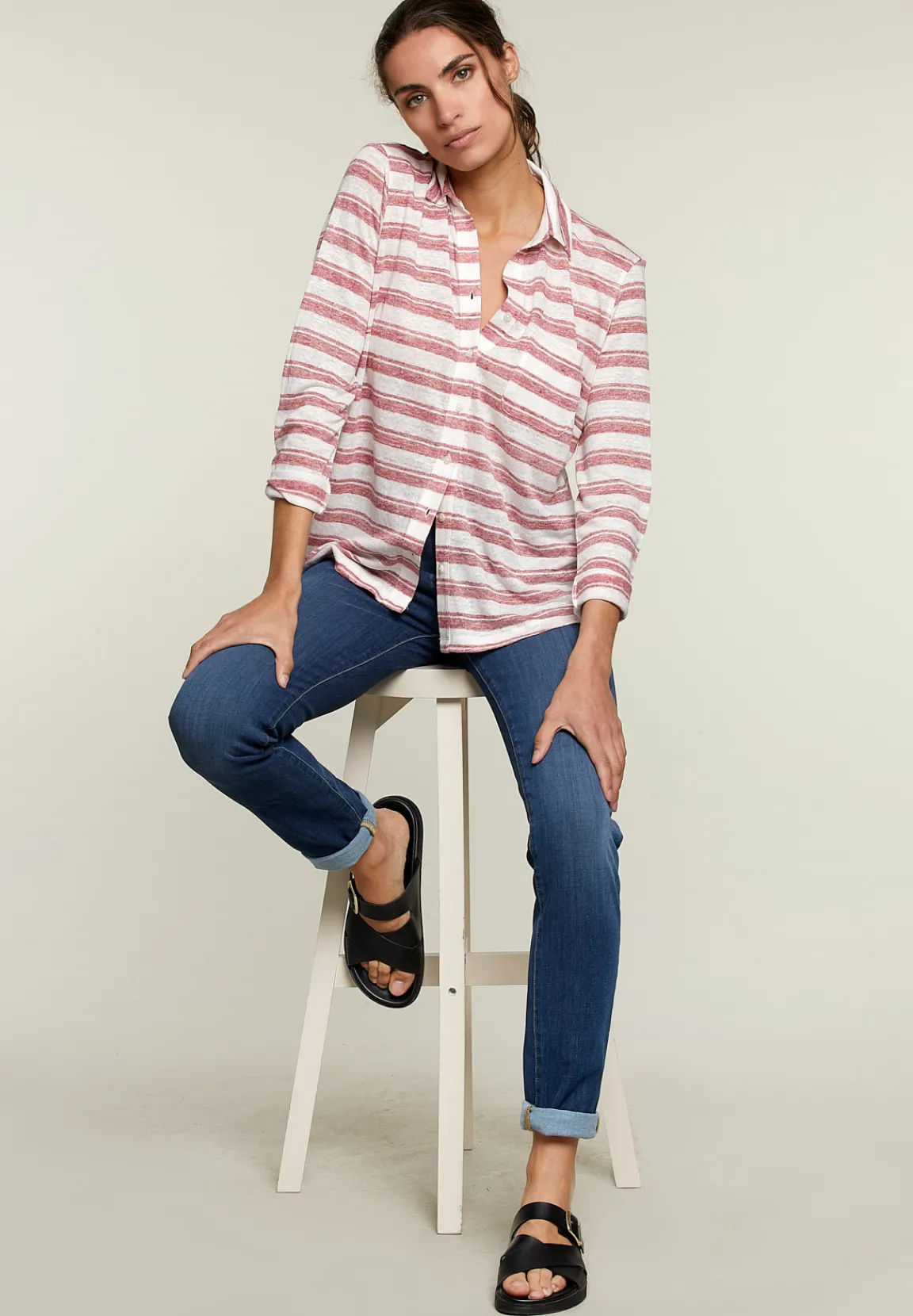Clearance River Woods Gestreepte blouse met lange mouwen -