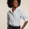 Best River Woods Gestreepte glitter blouse grijs/wit -