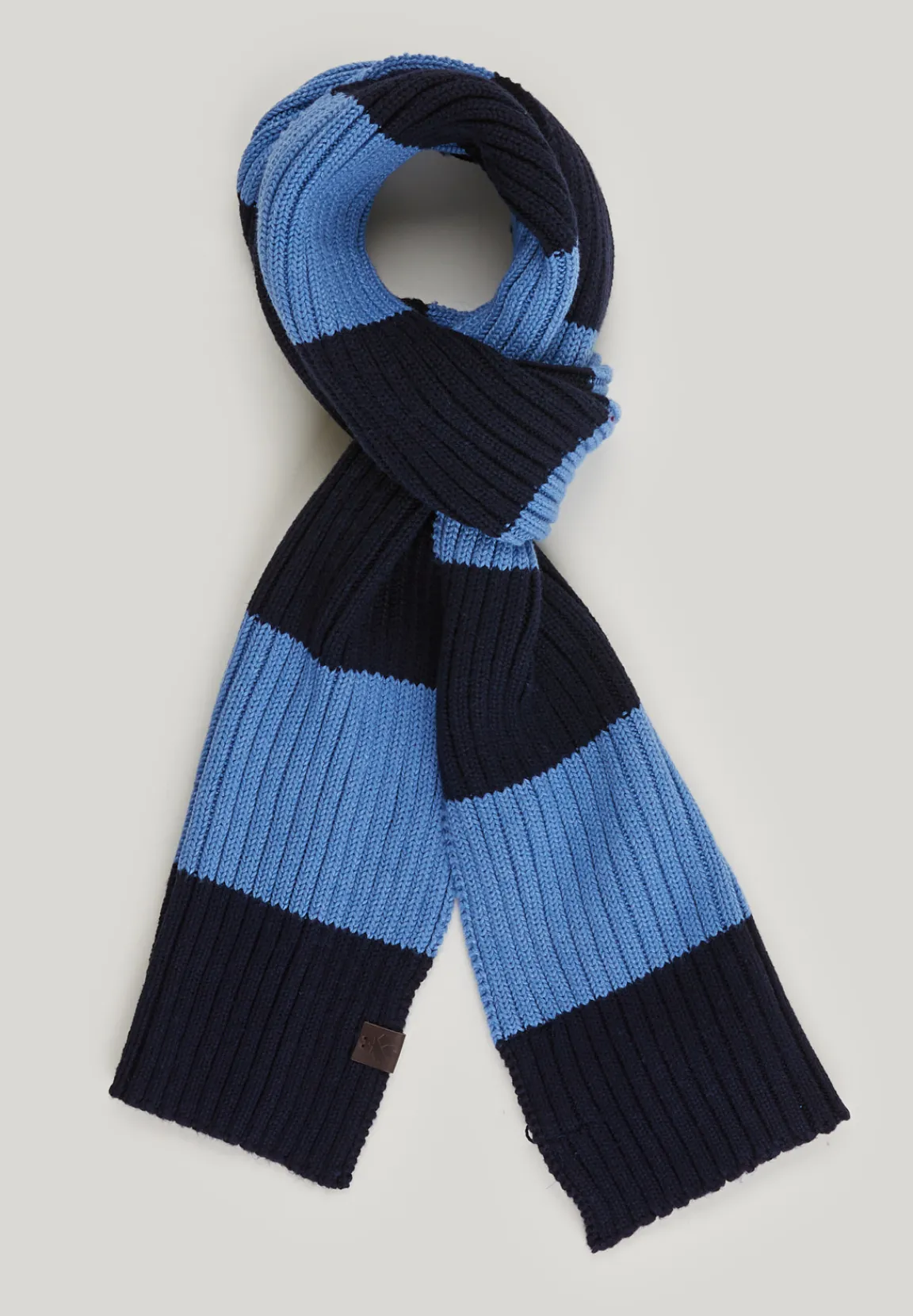 Hot River Woods Gestreepte katoenen sjaal dk navy/alpine blue mix voor jongens -