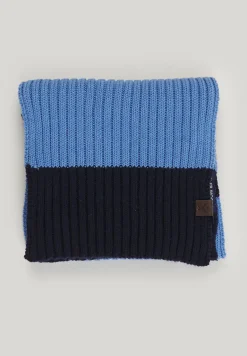 Hot River Woods Gestreepte katoenen sjaal dk navy/alpine blue mix voor jongens -