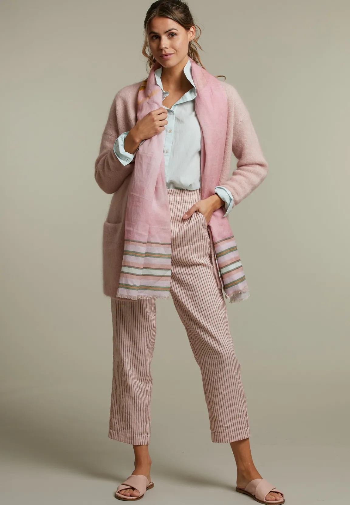 Hot River Woods Gestreepte multicolor broek -