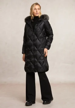 Fashion River Woods Gewatteerde donsjas met kap zwart -