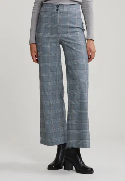 Outlet River Woods Grijs/roze klassieke geruite broek -