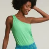 Discount River Woods Groene asymmetrische top -