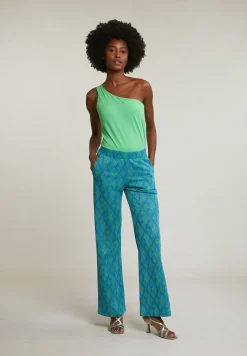 Discount River Woods Groene asymmetrische top -
