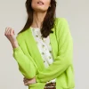 New River Woods Groene basic cardigan lange mouwen -