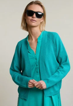 Clearance River Woods Groene basic cardigan lange mouwen -