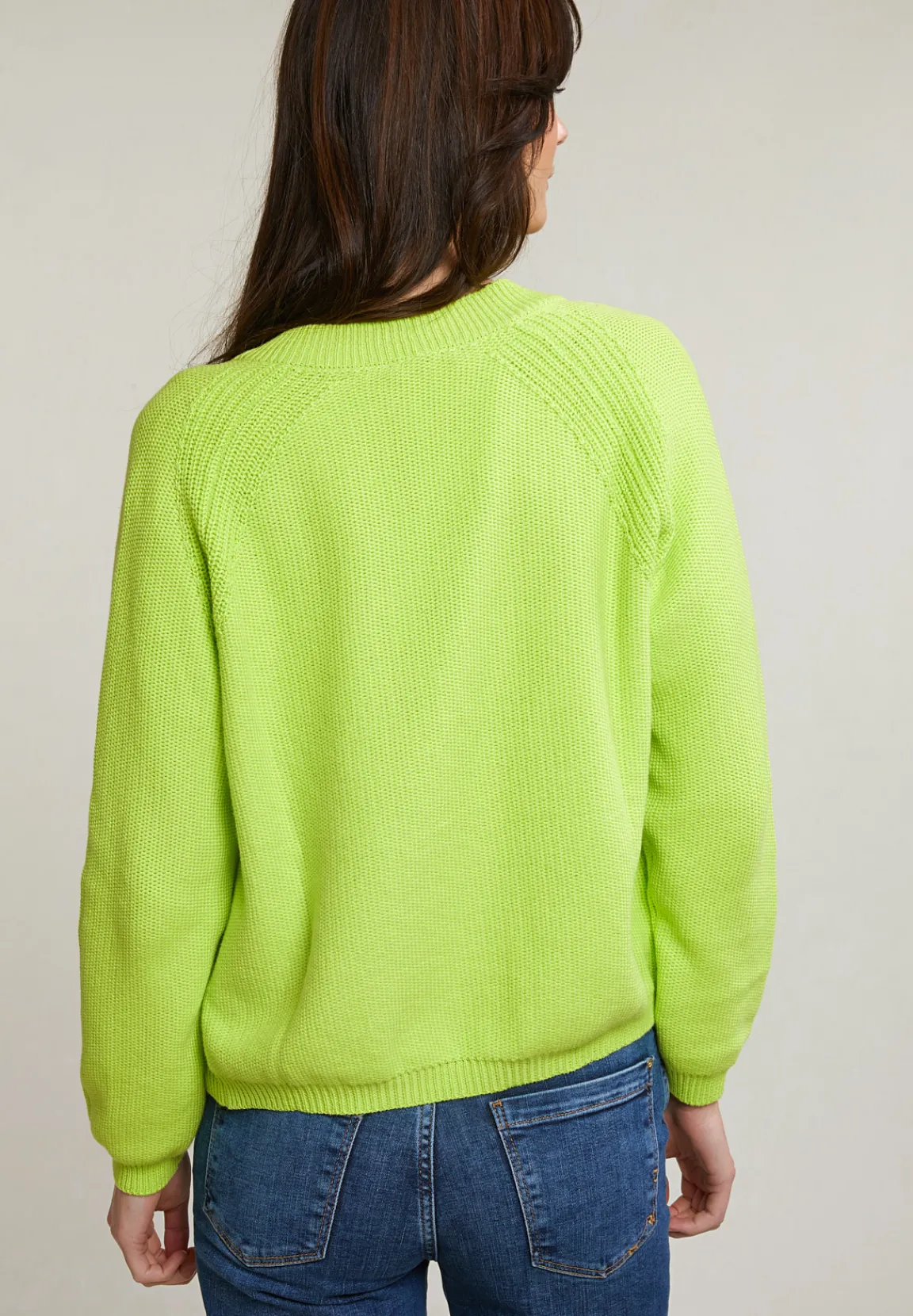 New River Woods Groene basic cardigan lange mouwen -