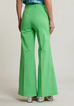 Outlet River Woods Groene basic lange stretch broek -