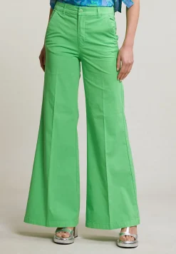 Outlet River Woods Groene basic lange stretch broek -
