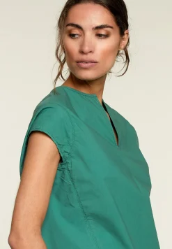Online River Woods Groene blouse met V-hals en korte mouwen -
