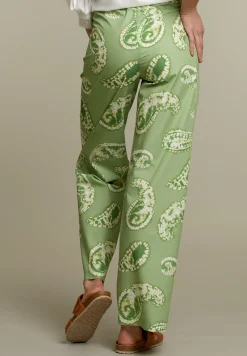 Online River Woods Groene broek in paisley print -