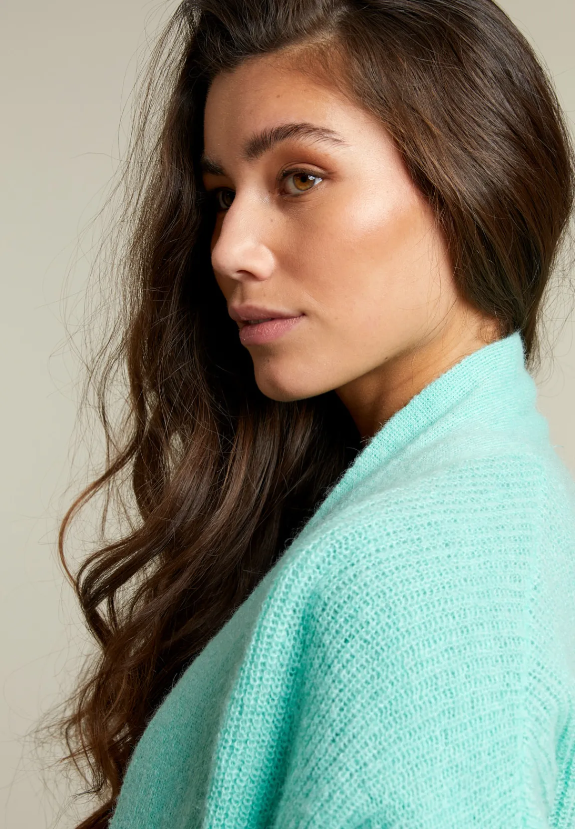 Online River Woods Groene cardigan met V-hals -